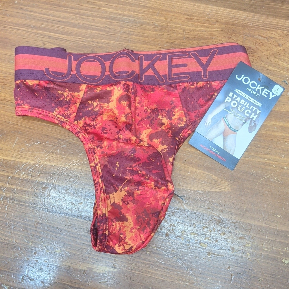 Jockey Sport® Stability Pouch Microfiber Thong - Size L (36"-38")